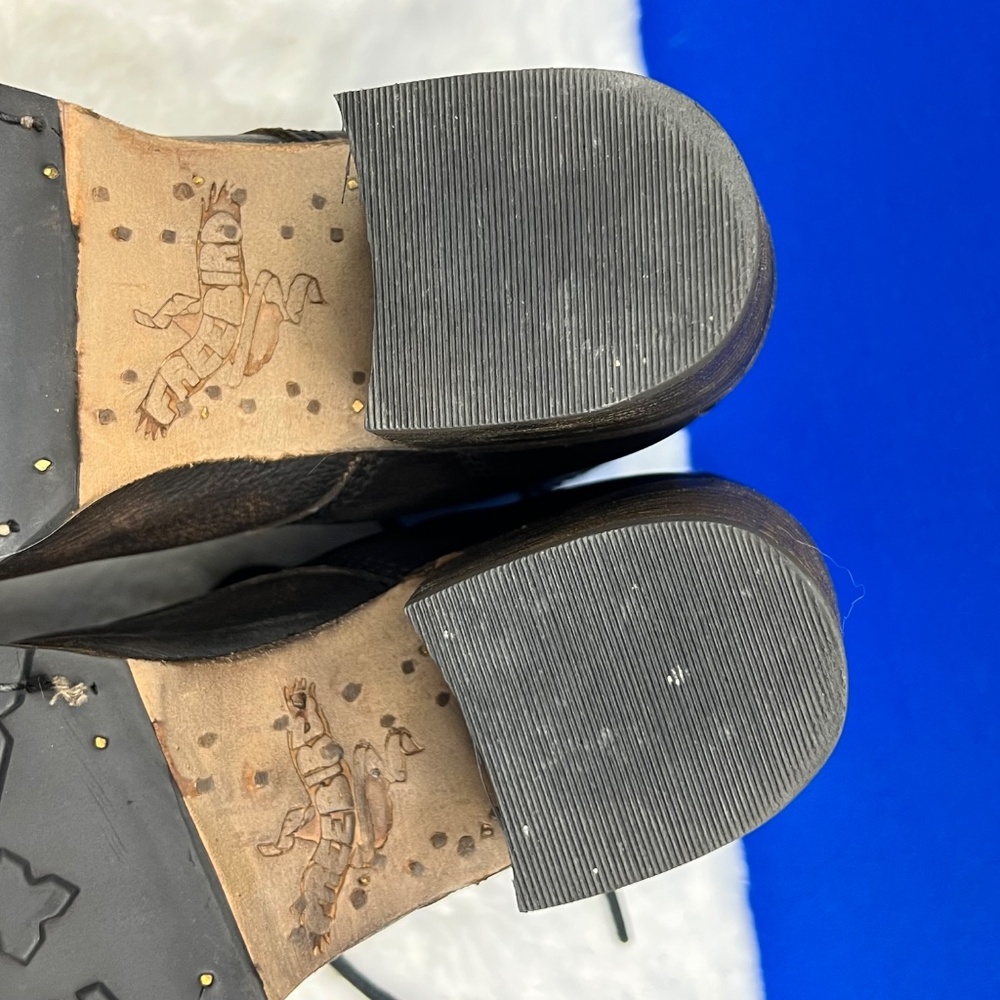 🚫SOLD! •|•FREEBIRD🦅BY STEVEN•| Cavalier 'Black (Brown)' Heeled Combat - Picture 11 of 17